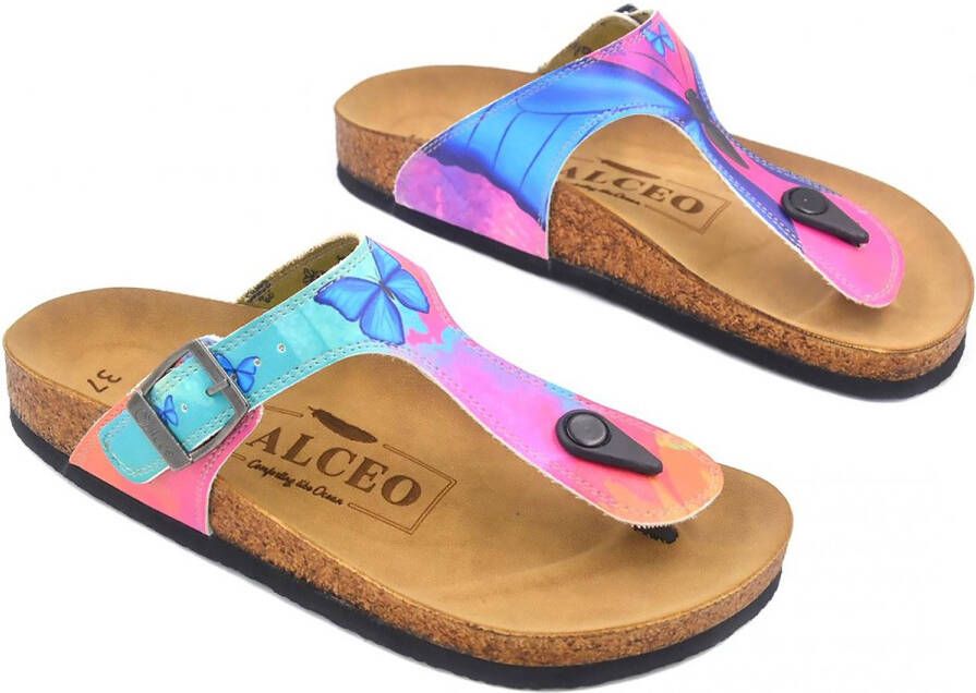 GOBY Blue Butterfly Sandalen Slippers Hoge kwaliteit Handmade