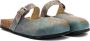 GOBY Bohem Slippers Slipper Klompen Hoge kwaliteit Handmade Bloe print - Thumbnail 1