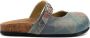 GOBY Bohem Slippers Slipper Klompen Hoge kwaliteit Handmade Bloe print - Thumbnail 2