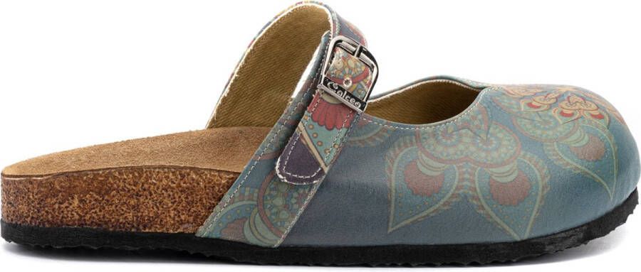 GOBY Bohem Slippers Slipper Klompen Hoge kwaliteit Handmade Bloemenprint