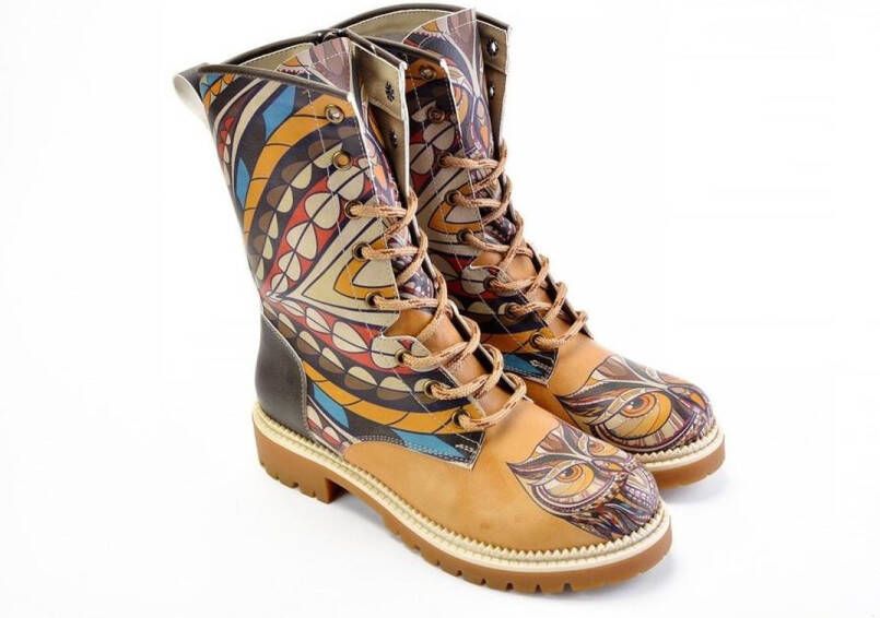 GOBY Bohemian Vibes Dames Veterboots Handgemaakt Vegan Leer