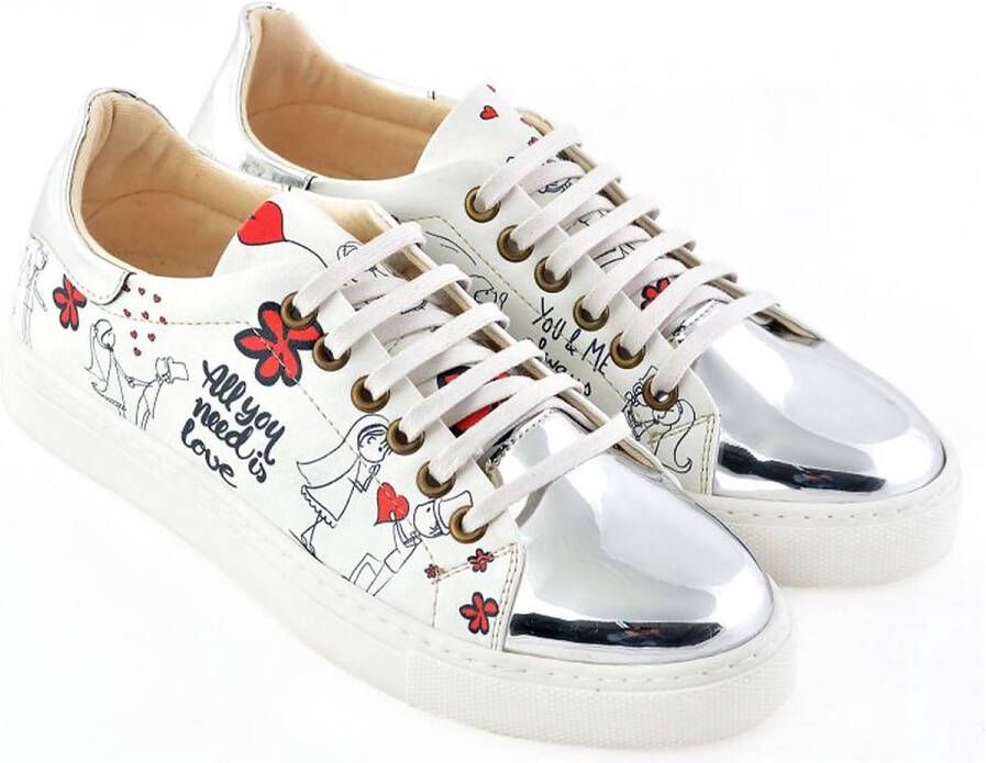 GOBY Bride and Gloom Sneakers Sneaker Damessneaker Damessneakers Hoge kwaliteit Handmade White bride and groom