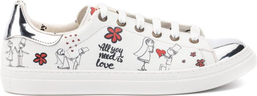 GOBY Bride and Gloom Sneakers Sneaker Damessneaker Damessneakers Hoge kwaliteit Handmade White bride and groom