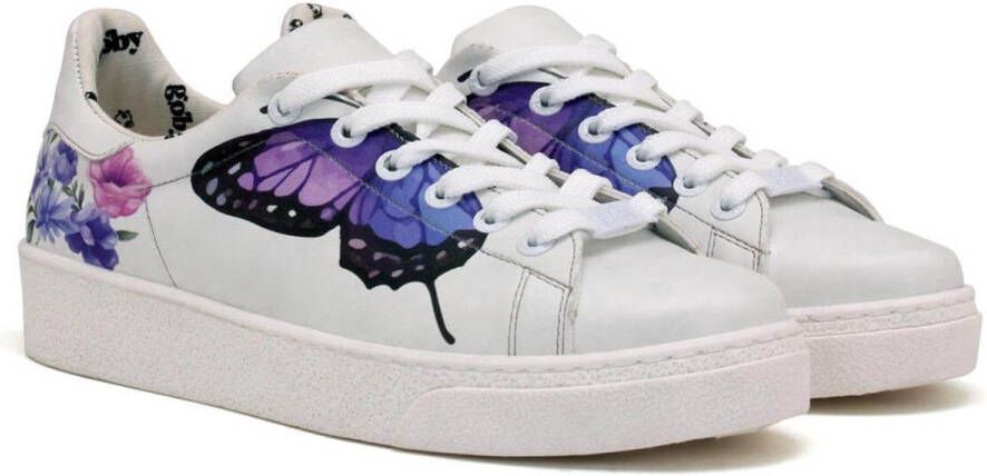 GOBY Butterfly Bloom Sneakers Dames Vegan Leer