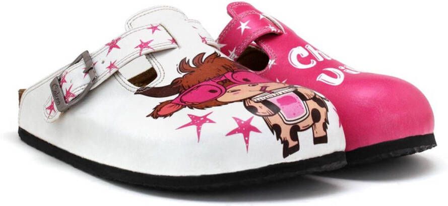 GOBY Cheer Up Cow Clogs Handmade en Vegan Speels en Comfortabel