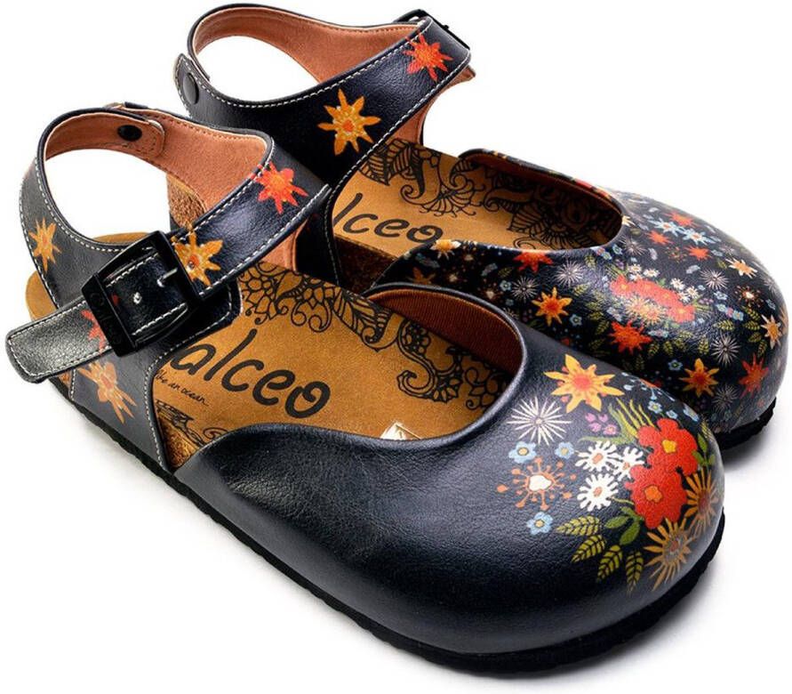GOBY Clogs met Bloemen Handgemaakt Hoge Kwaliteit