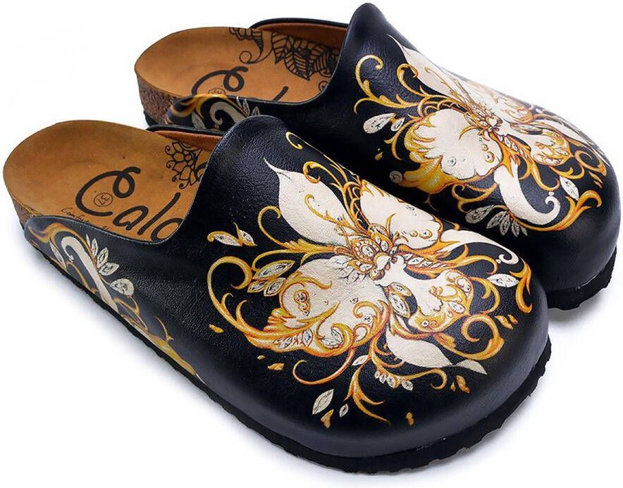 GOBY Clogs met Bloemenprint Handgemaakt Premium Kwaliteit