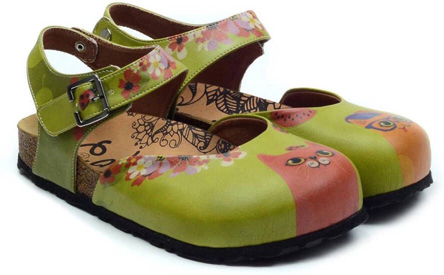 GOBY Clogs met Katten en Lieveheersbeestjes Handgemaakt Hoge Kwaliteit
