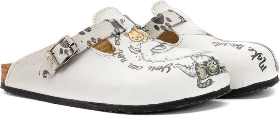 GOBY Cats Clogs Slippers Slipper Klompen Hoge kwaliteit Handmade Kattenprint - Foto 3