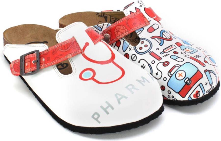 GOBY Clogs met Pharmacy Ontwerp Handgemaakt Hoge Kwaliteit