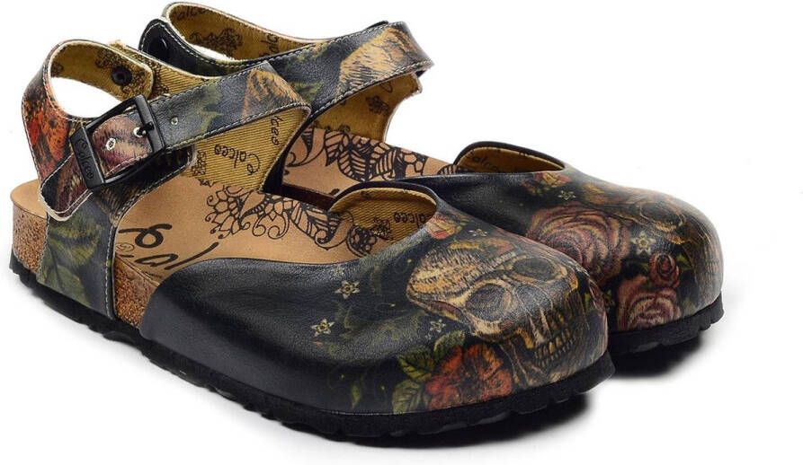GOBY Clogs met Schedelprint Handgemaakt Premium Kwaliteit