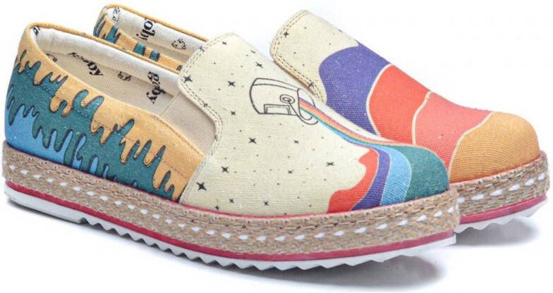 GOBY Colorflow Instappers Dames Canvas Handgemaakt