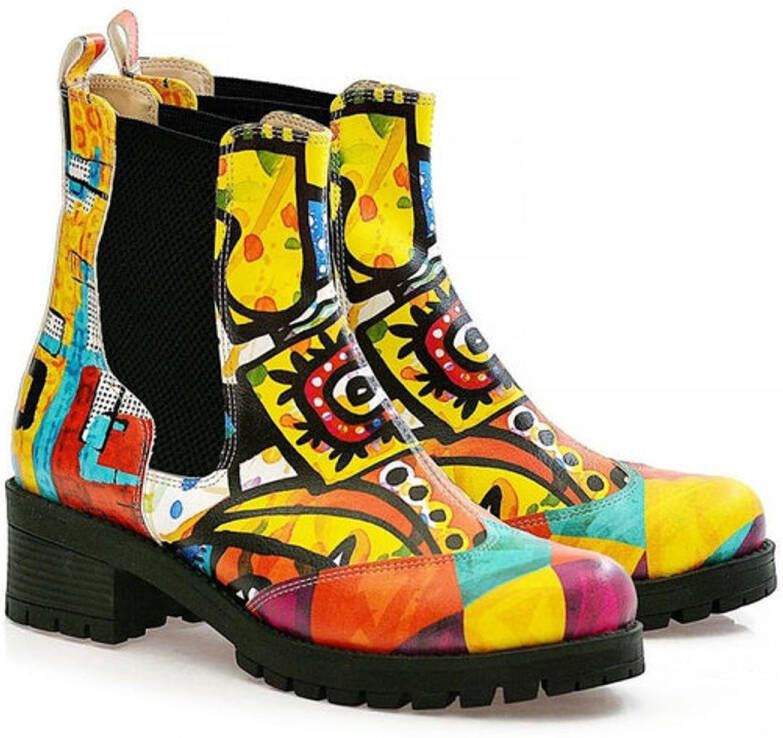 GOBY ColorPop Chelsea Dames Enkellaars Handmade en Vegan Kleurrijk en Gedurfd