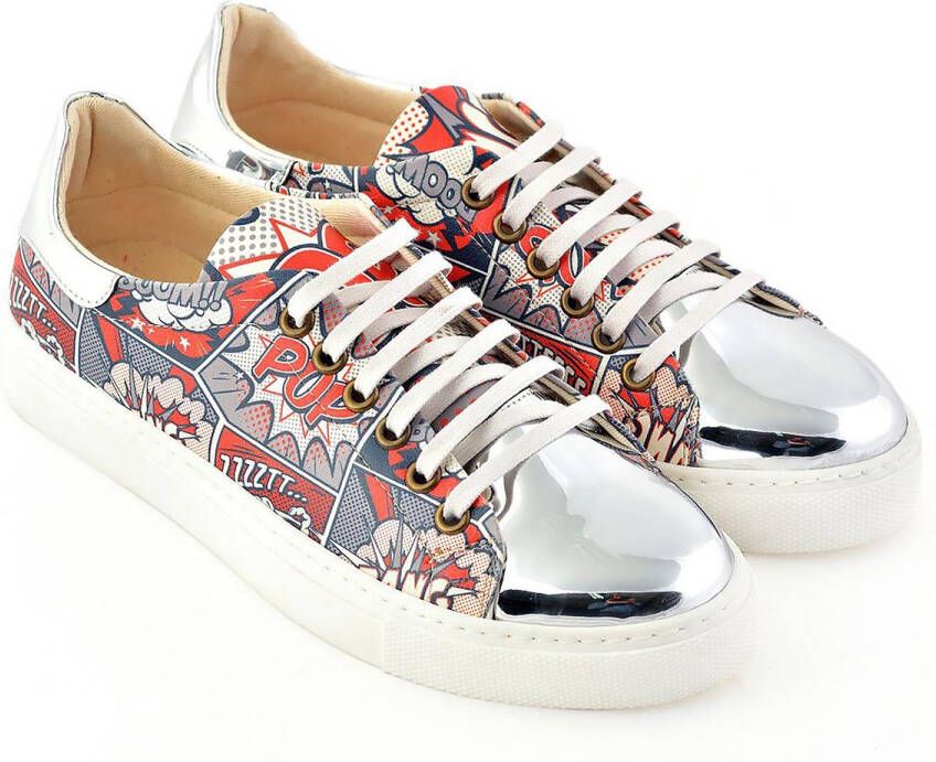 GOBY Comic Sneakers Schoenen Hoge kwaliteit Handmade Meisjesprint