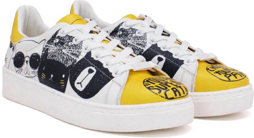 GOBY Cool Cat Dames Sneakers Schattige Kattenprint