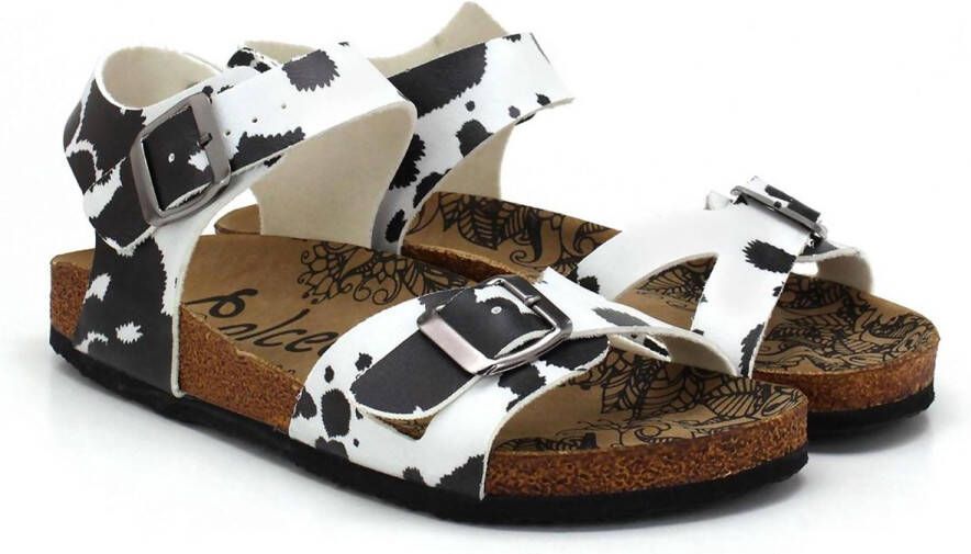 GOBY Cowprint Chic Dames Sandalen Vegan Handmade