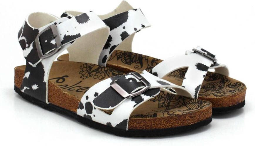 GOBY Cowprint Chic Dames Sandalen Vegan Handmade