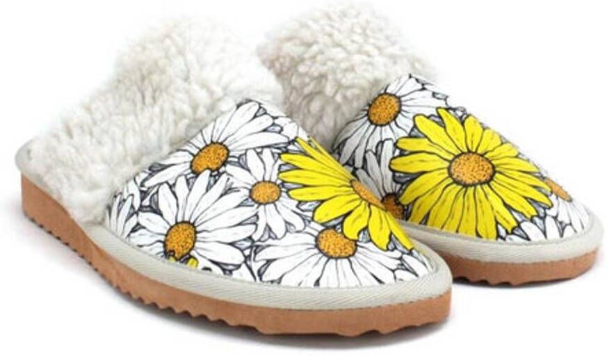 GOBY Daisies & Sunflower Dames Pantoffels Anti-slip Handgemaakt Premium Kwaliteit