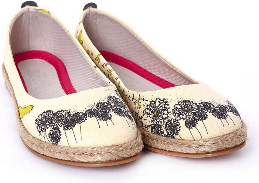 GOBY Paardenbloem Ballerinas Flats Hoge kwaliteit Handmade Meisjesprint