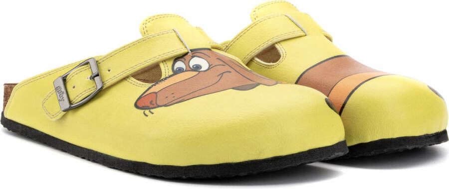 GOBY Doggy dog Clogs Slippers Slipper Klompen Hoge kwaliteit Handmade Hondenprint