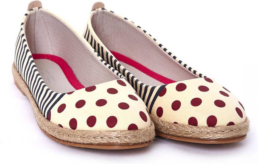 GOBY Dots & Stripes Ballerina's Handmade en Vegan Retro en Vrouwelijk