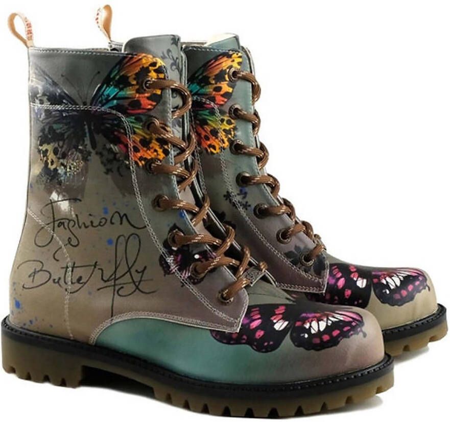 GOBY Fashion Butterfly Laarzen Handmade Vegan Leer Dames