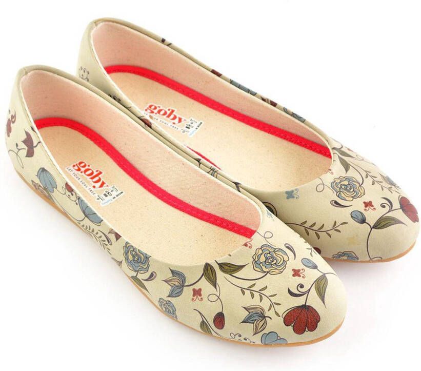 GOBY Floral Grace Dames Ballerina's Handmade Vegan