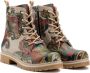 GOBY Flowerart Ankle Boots Laars Laarzen Damesboots Dames laarzen Enkel laarzen Handmade Bloemenprint - Thumbnail 2