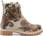 GOBY Flowerart Ankle Boots Laars Laarzen Damesboots Dames laarzen Enkel laarzen Handmade Bloemenprint - Thumbnail 1