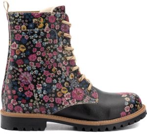 GOBY Flowerboots Boots Laars Laarzen Damesboots laarzen Longboots Handmade Bloemenprint