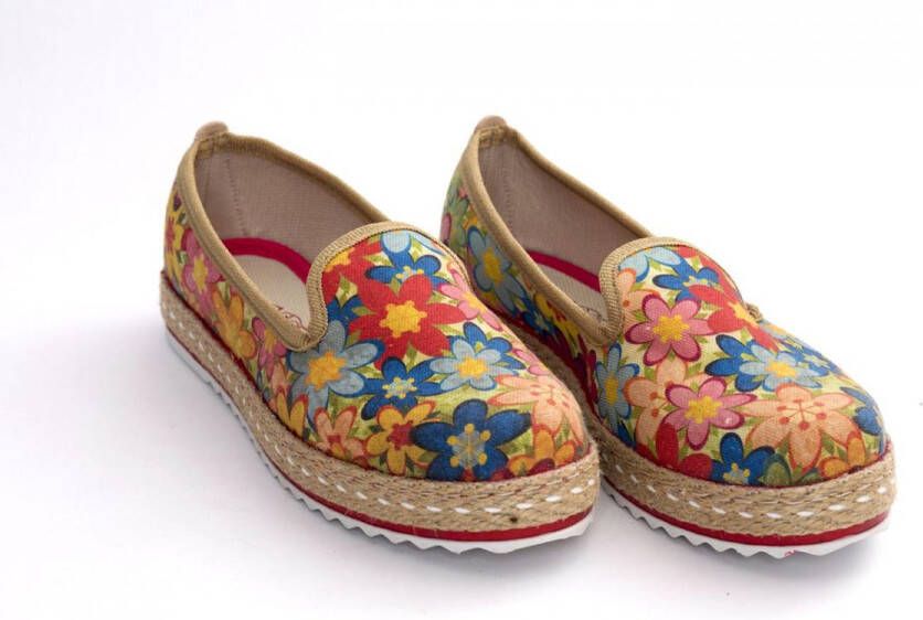 GOBY Flowers Ballerinas Sandalen -Hoge kwaliteit Handmade Meisjesprint