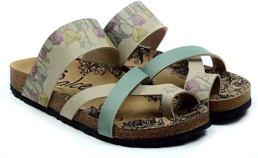 GOBY Flowers In Field Sandalen Slippers Hoge kwaliteit Handmade