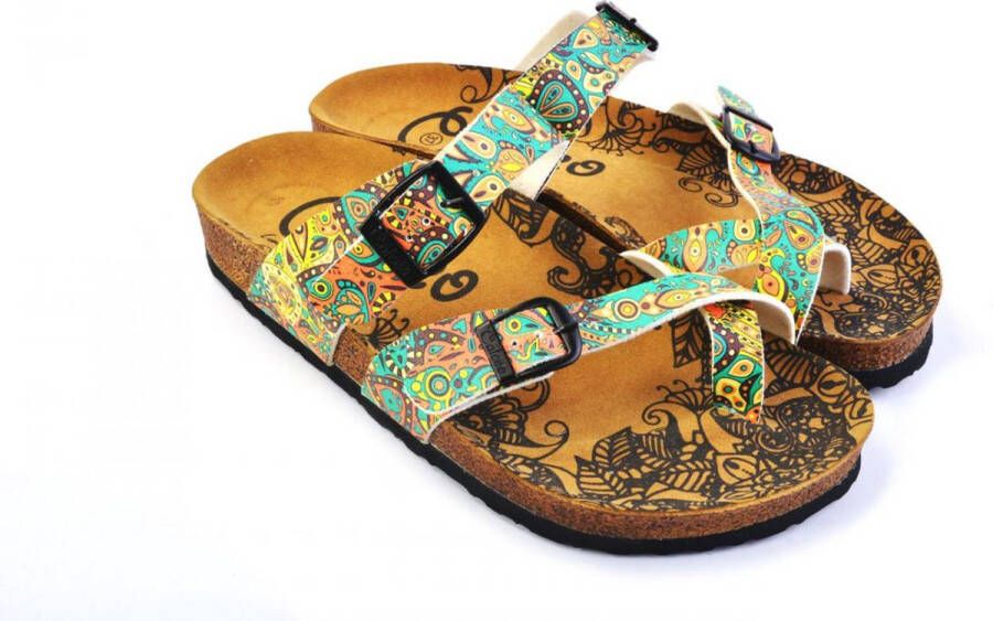 GOBY Flowers Slippers Sandalen -Hoge kwaliteit Handmade