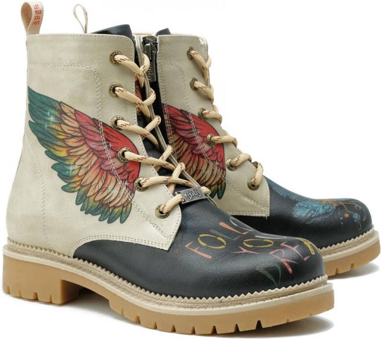 GOBY Freedom Wings Dames Veterboots Handgemaakt Vegan Leer