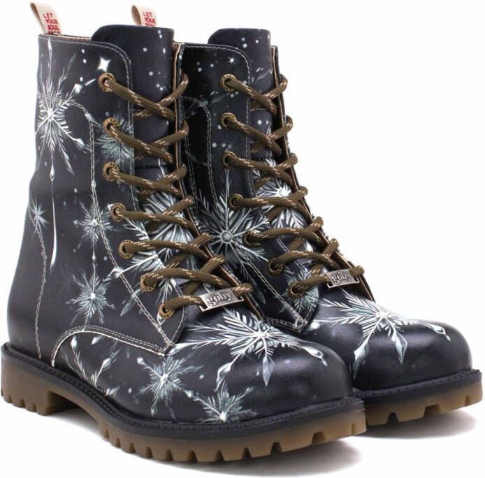 GOBY Frosty Elegance Dames Laarzen Handgemaakt Winterse Sneeuwvlok Design
