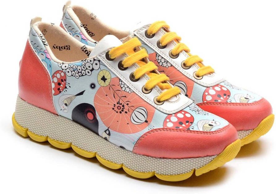 GOBY Funky Colorful Sneakers Vegan Leer Handgemaakt