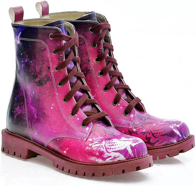 GOBY Galaxy Dream Dames Veterboots Handgemaakt Vegan Leer