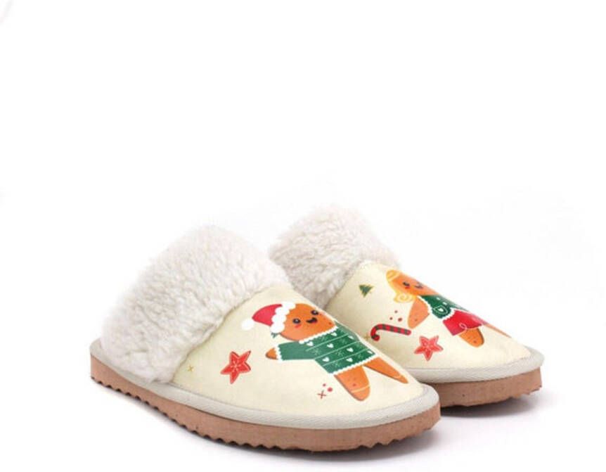 GOBY Ginger Cosy Dames Sloffen Vegan Handgemaakt