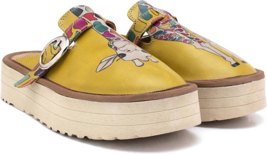GOBY Giraffe Joy Platform Dames Clogs Vegan Handmade