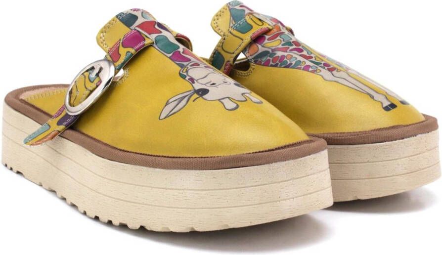 GOBY Giraffe Joy Platform Dames Clogs Vegan Handmade