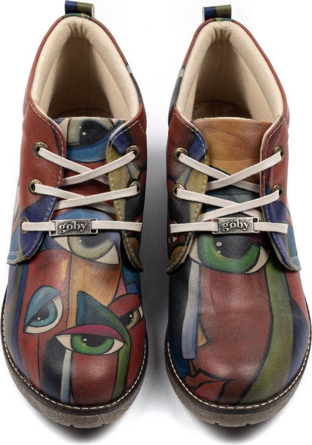 GOBY Behind your Eyes Enkel laars Laarzen Damesboots Dames laarzen Ankle boot Handmade - Foto 5