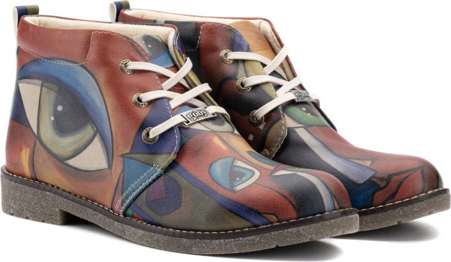 GOBY Behind your Eyes Enkel laars Laarzen Damesboots Dames laarzen Ankle boot Handmade - Foto 6