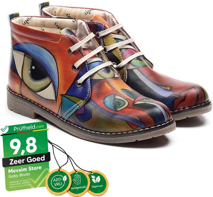 GOBY Behind Your Eyes Enkel Laarzen Handmade Premium Kwaliteit Damesboots - Foto 2