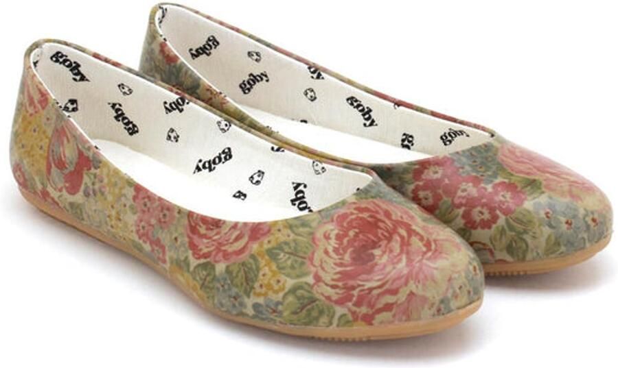 GOBY Ballerinas Dames Schoenen Vintage Bloem Design