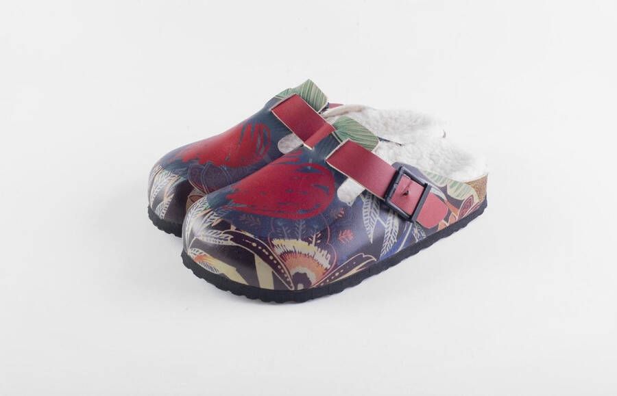 GOBY Clogs met Red Heart Ontwerp Handgemaakt Hoge Kwaliteit
