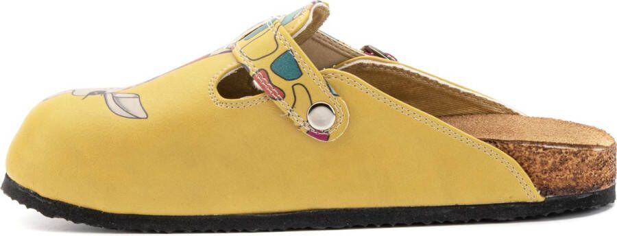 GOBY Giraffe Clogs Slippers Slipper Klompen Hoge kwaliteit Handmade Dierenprint - Foto 4