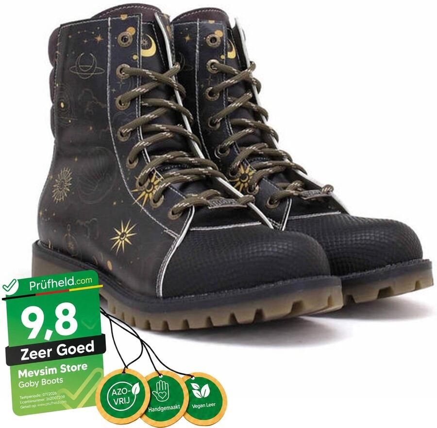 GOBY Cosmic Boots Dames Veterboots Vegan Leer - Foto 2