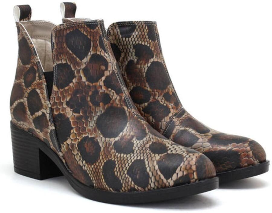 GOBY Dames Enkellaarsjes Handgemaakt Vegan Leer Comfortabele Chelsea Boots