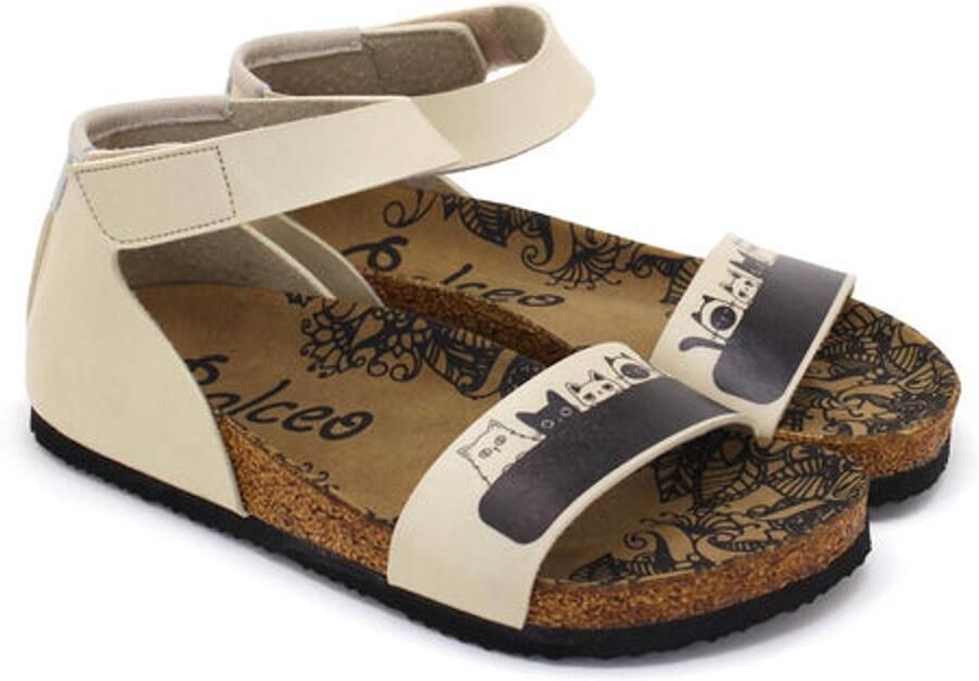GOBY Dames Sandalen Katten Design Handgemaakt Vegan Leer
