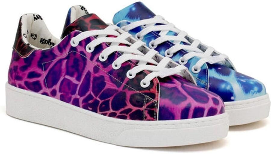 GOBY Dames Sneakers Handgemaakt Vegan Leer Comfortabele Lage Sneakers